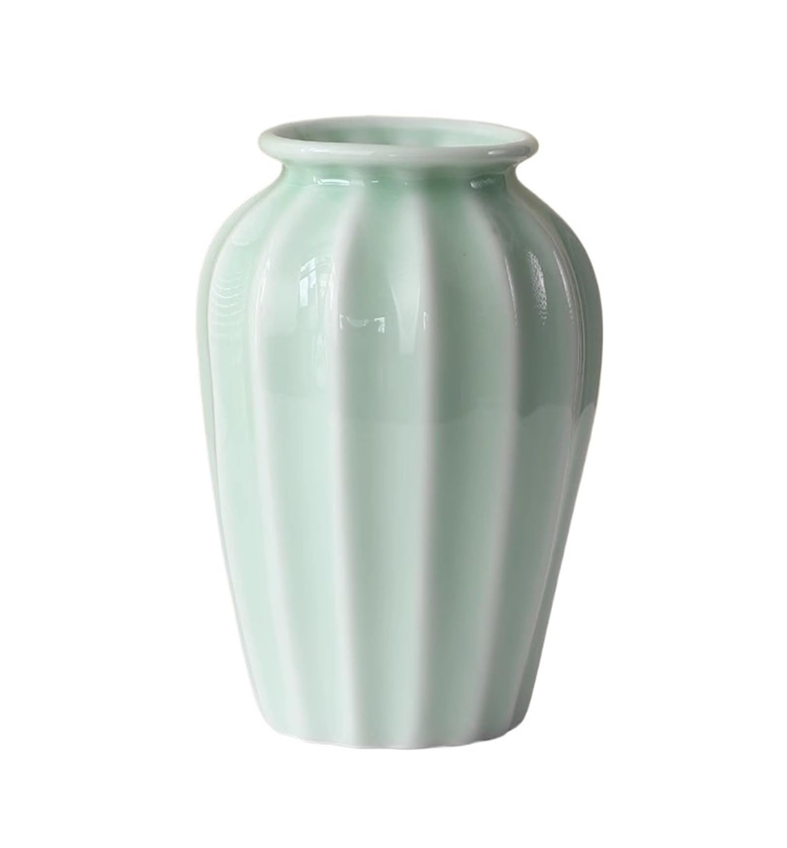 Casa Vaso in ceramica in stile cinese con texture decorativa a linee