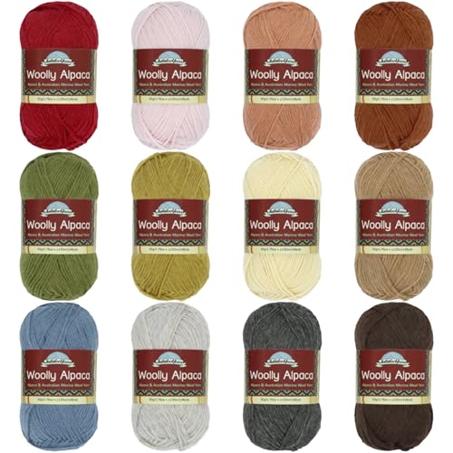Lana merino de alpaca australiana JubileeYarn hilado premium de tacto suave 4 madejas 2