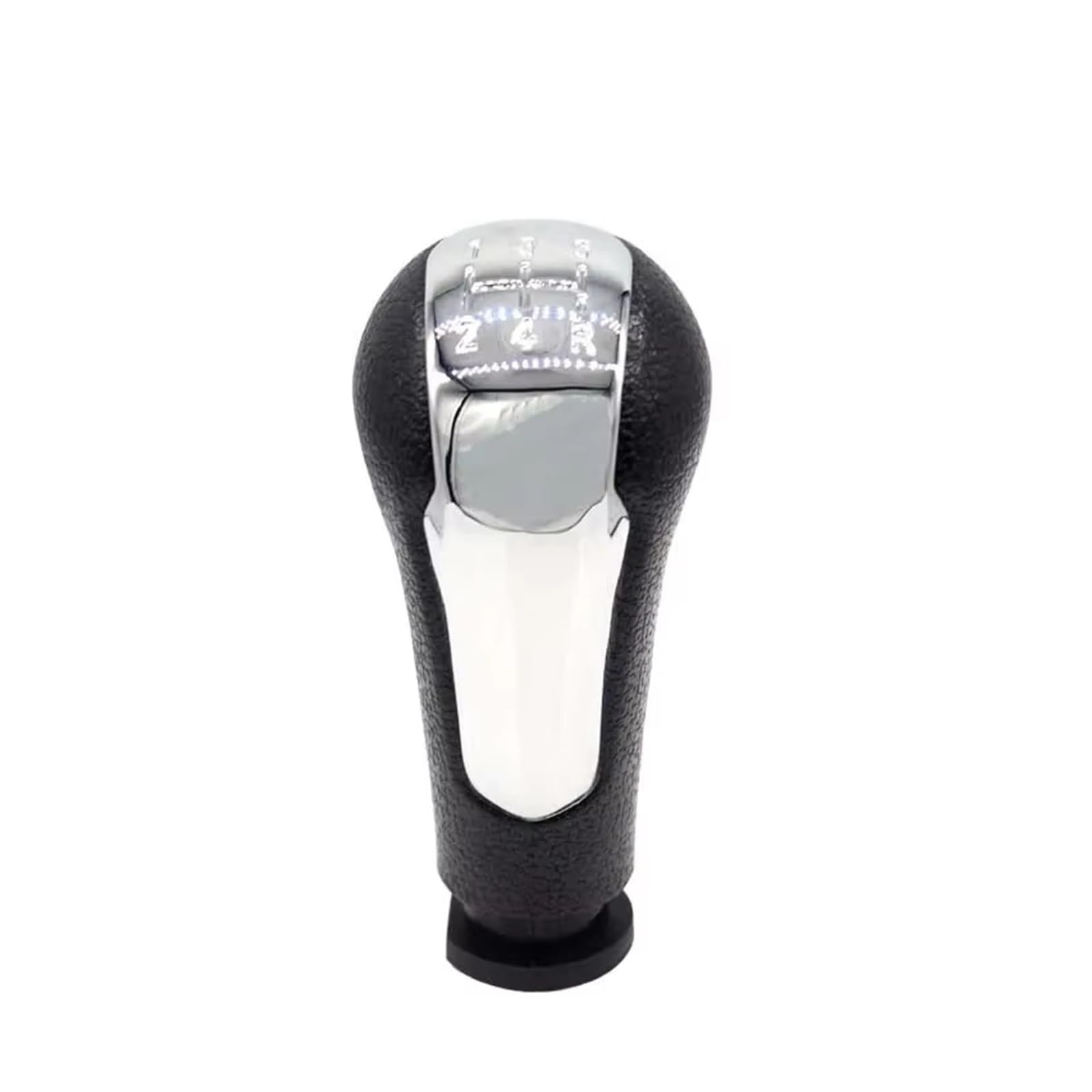 GHQFROP Transmission Gear Shift Knob for Chevrolet for Matiz for Spark M300 2011-2016 Car 5 Speed Manual Gear Shift Knob Leather Boot Cover Car Gear Stick Knob(Sliver Knob)