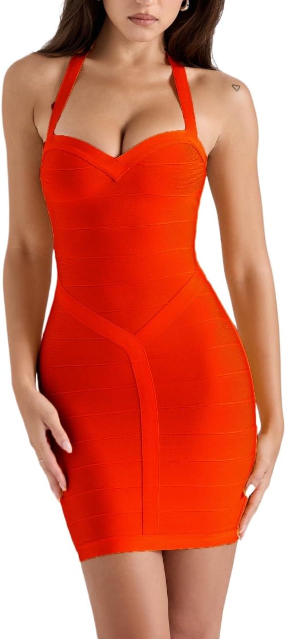 meilun Women's Celebrity Bandage Bodycon Dress Party Dinner Banquet Mini Dresses