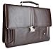 Kenox Mens Lychee Synthetic Leather Business Briefcase Laptop Messenger Shoulder Bag Satchel (Coffee)