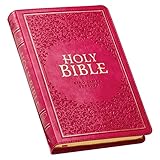 KJV Holy Bible, Standard Size Faux Leather Red Letter Edition Thumb Index & Ribbon Marker, King James Version, Pink (KJV Deluxe Gift Editions)