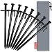 BareFour Tent Stakes Heavy Duty, 8-Inch Camping Stakes, Forged Steel Tent Pegs Unbreakable and Inflexible - Available in Rocky Place Dessert Snowfield and Grassland (8 Pack 8 Inch)