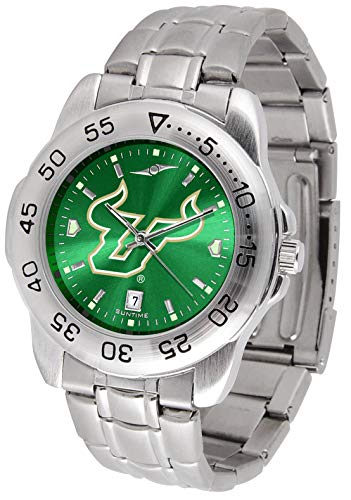 Image of SunTime Men's NCAA Team Sport Watch, 20mm Stainless Steel Strap, Reflective Shiny Dial with Date