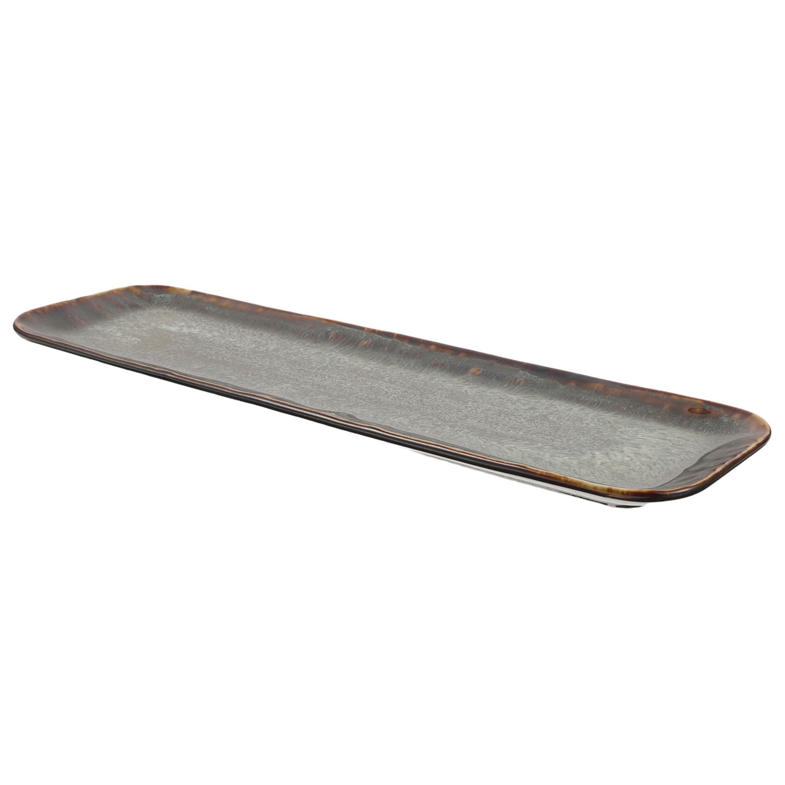 OUNONA Plato de cerámica para Aperitivos - Diseño Rectangular de 35,5 x 11,4 cm - Bandeja versátil para Pasteles y repostería - Plato Grande para cenas en reuniones Festivas y Fiestas en la Cocina.
