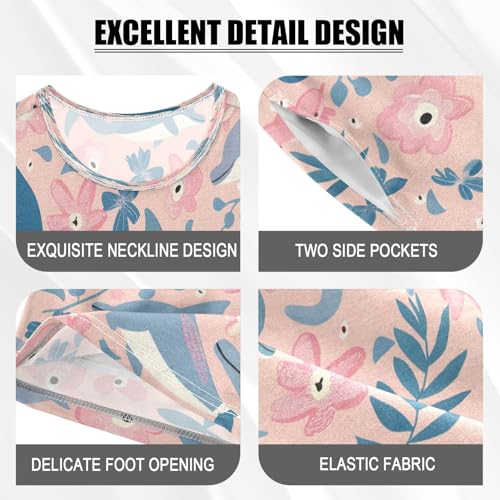 senya Short Sleeve Pajamas Sets Summer Cotton Sleepwear Blue Jupming Dolphin4