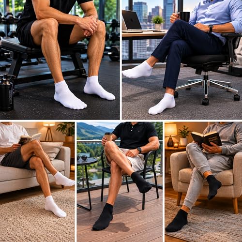 Image of Essentials Unisex Fine Cotton Ribbed Ankle Socks | Ultra Soft, Breathable & Stretchable | Socks for Men & Women, Daily & Gym Wear