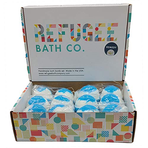 Refugee Bath Co. Variety Pack Bath Bombs Tea Tree And Eucalyptus Essential Oils Cocoa Butter Support Refugee Employment In Usa (12 Pack) #TOP2