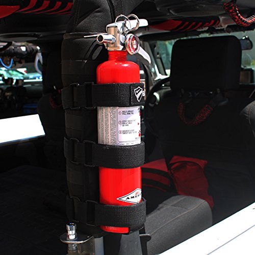 Bartact TAOFEH - Roll Bar Fire Extinguisher Holder steel brackets ABC (Black)