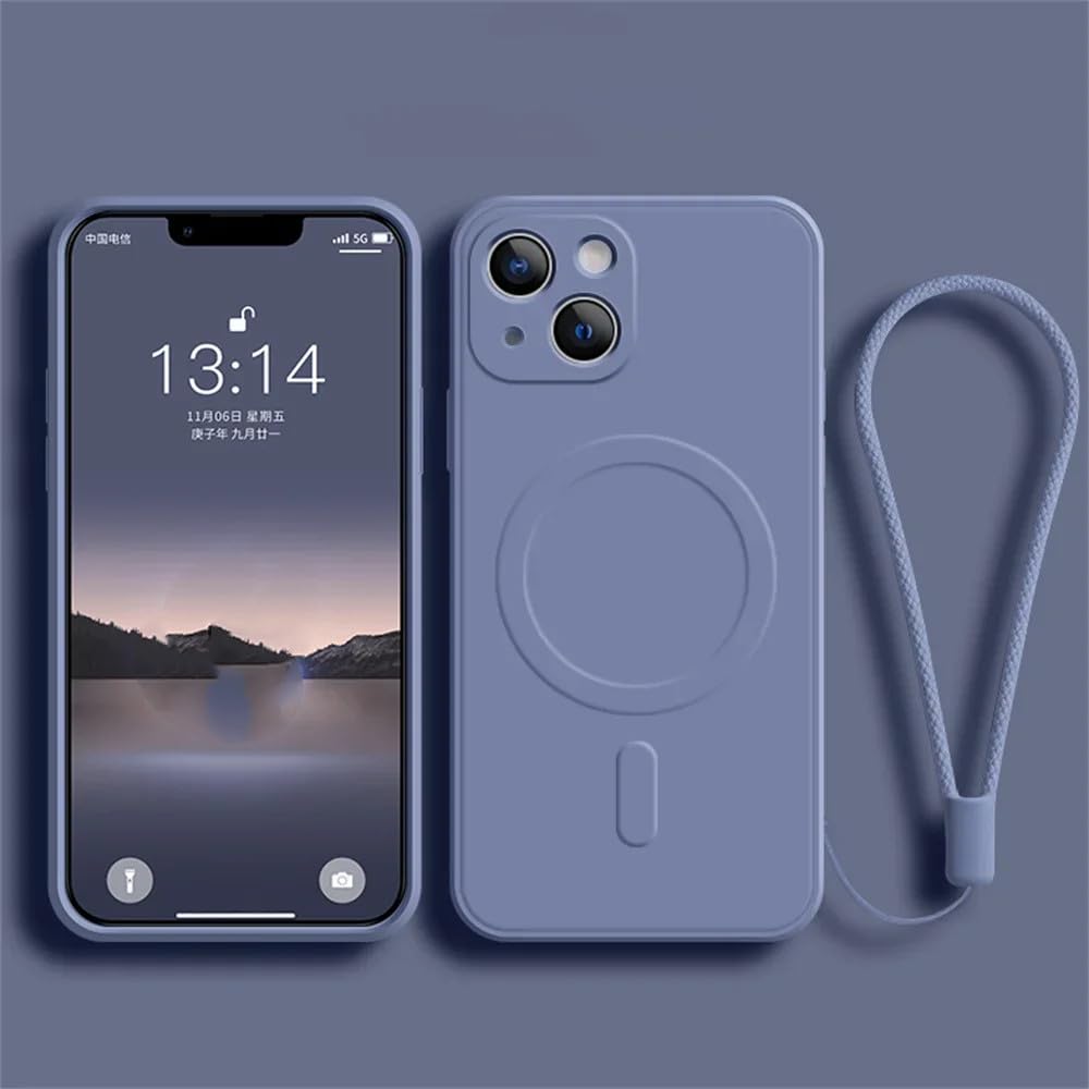 Coque silicone liquide iPhone 13 Pro grise idéale pour les déplacements et le bureau - 8