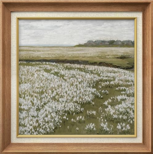MUDECOR Premium Framed Wall Art Retro Countryside Flower Field Nature