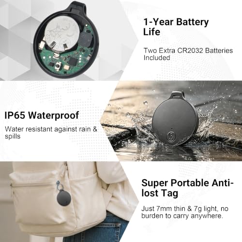 Bluetooth Tracking Tags (iOS Only) 4 Pack, Compatible with Apple Find My - image 8