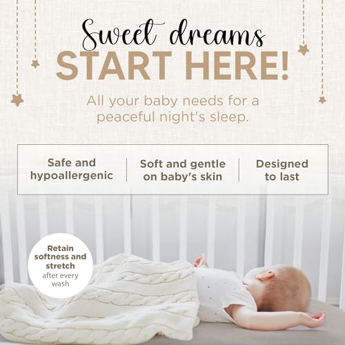 Koolerthings LESS SIZES - JERSEY COTTON - MASTER Pack And Play Sheets Fitted - Portable Mini Crib Mattress Sheet For Boys & Girls - Soft Jersey Cotton Playard Sheets thumb #3