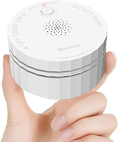 HEIMAN Mini detector de monóxido de carbono, monitor de alarma con detector de CO cumple con los estándares UL2034, funciona con batería y