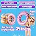 Inflatable Donuts - (Pack of 4) 24 Inch Donut Pool Float for Kids Ages 2-6 Pool Tube, Assorted Swim Rings with Sprinkles for Pool Floaties, Party Decorations