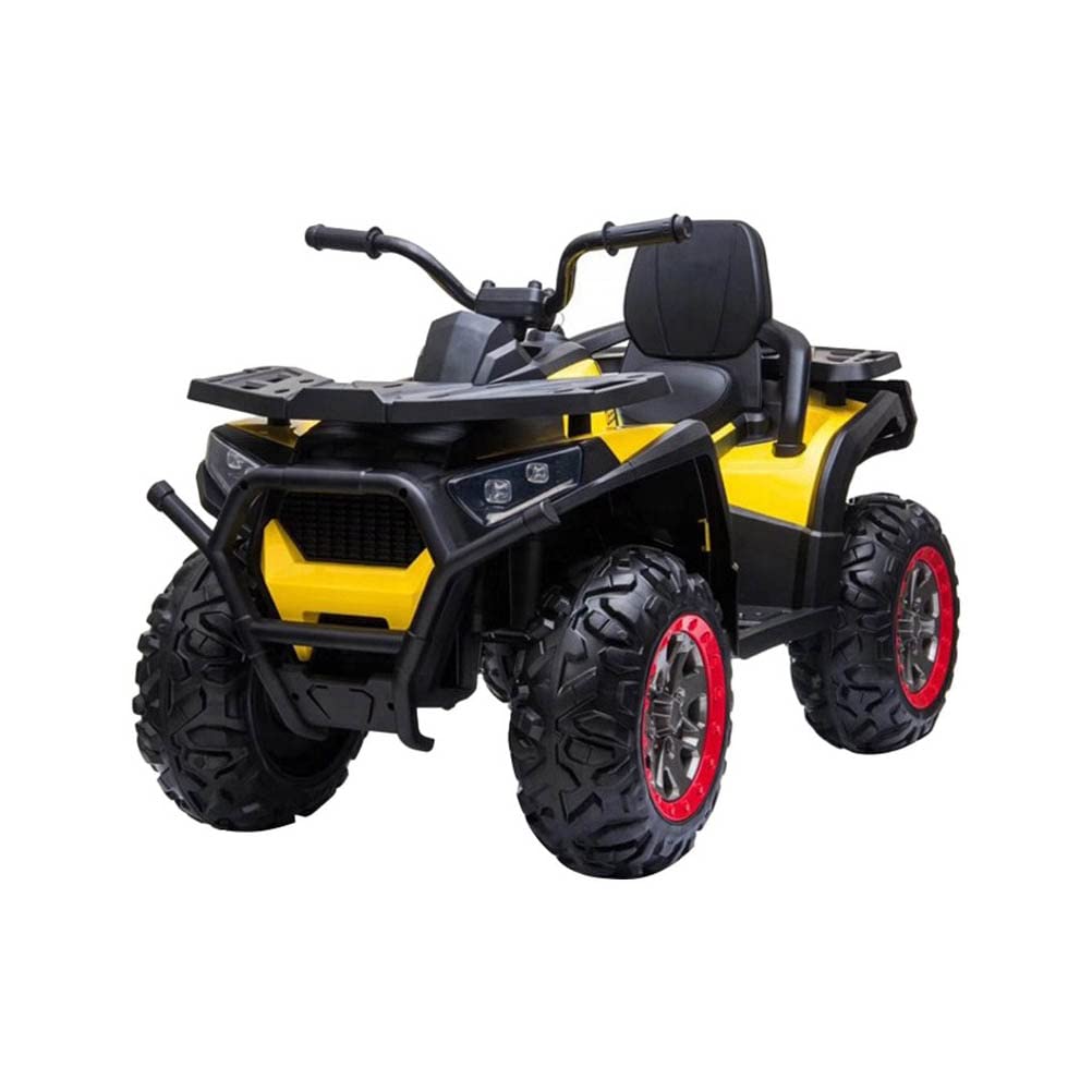 Megastar 12V Predator Premium Remote Control Ride on ATV Quad Bike for Kids, Yellow