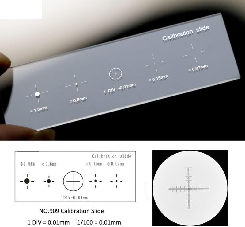 1pc Dot Crosshair Optical Glass Microscope Slides Multifunction Plate Reticle Accurate Calibration Slide Stage Micrometer