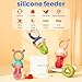 Baby Fruit Food Feeder Pacifier - Fresh Teething Pacifiers, 3 Different Size Silicone Pouch,Teethers for Babies 6-24Months, Baby Solid Food Essentials, Nutrition Feeder, BPA Free,1 Pice, Blue
