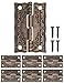 FUXXER® - Bisagras de metal antiguas, bisagras de hierro, diseño clásico, para armarios, puertas de armarios, cajas, en estilo vintage rústico, 36 x 23 mm, bronce, juego de 6