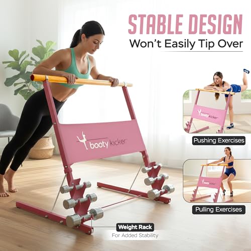 Image of Portable Folding Exercise Bar for Barre, Balance and Ballet Home Workouts, Strong Freestanding Stable Design