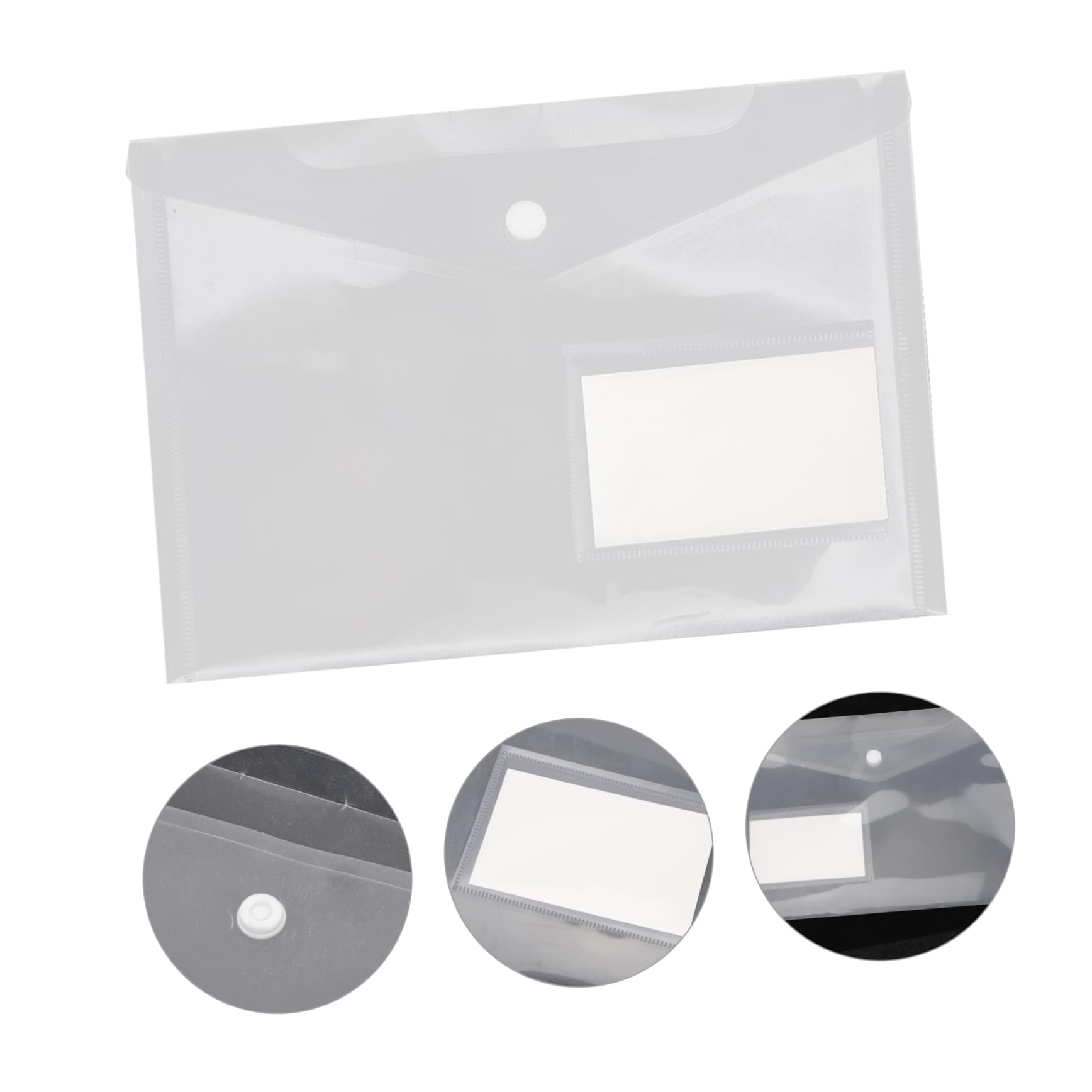 Raccoglitori Documenti Trasparenti 20 Pezzi Cartella Documenti A5 Con Bottone A Pressione Organizer Portatile