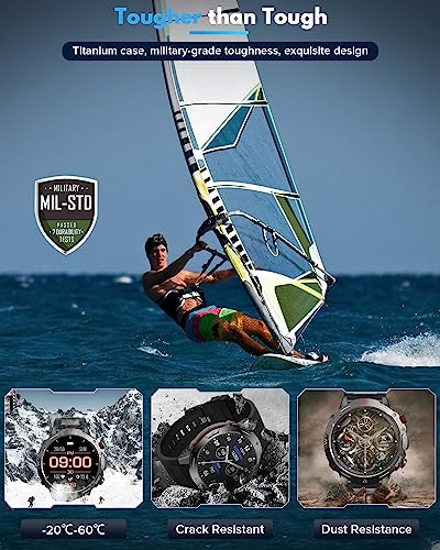 AVUMDA Smartwatch Herren mit Telefonfunktion 1,52 Zoll Militär Smart Watch mit Herzfrequenz,...