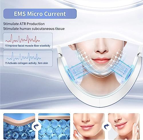 V-Face Lifting Beauty Belt,ANLAN Double Chin Exerciser Machine,Microcurrent Face Shaping Device,Electric Face Massager,Skin Tightening Machine with 6 Modes and Remote Control for Women and Men