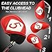 FINGER TEN Premium Synthetic Leather Stylish Iron & Wedge Golf Head Covers Value 12 Piece Set, Embroidered Labels & Fits Most Clubs Gift Set, Travel Protection Accessories (Both Side-Red)