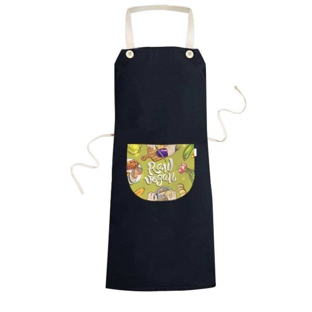 Tablier noir avec poche pour légumes et cuisson de cuisine