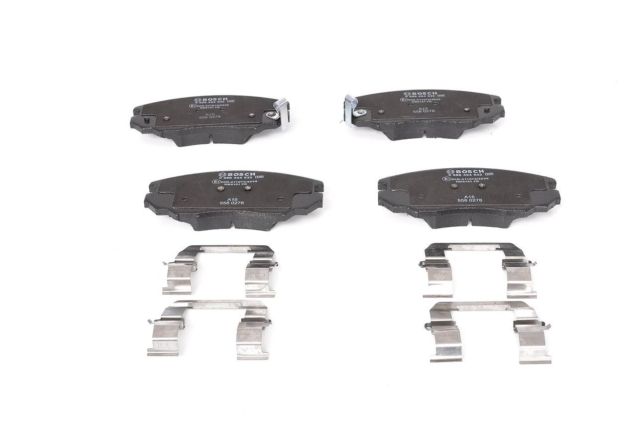 BOSCH Kit pastiglie freni Anteriore con segnalatore acustico usura con molla | Low-Metallic 0 986 494 632 Compatibilità con OPEL INSIGNIA INSIGNIA Station wagon INSIGNIA Tre volumi, CHEVROLET, SAAB