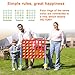LDDAL Giant 4 Connect in a Row Game, Height Adjustable Jumbo Yard Games for Kids and Adults Outdoor Play, Backyard Large Four Connect Floor Games, Patent Authorized (Blue/Red)