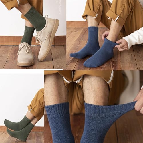 5 Pairs Wool Socks - Thermal, Warm, Hiking, Cozy Crew & Boot Socks for Women & Men2