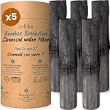 Vibratis Binchotan Orgánico 5x - Carbón Activo Binchotan de Bambú para Purificación de Agua de Grifo en Jarra