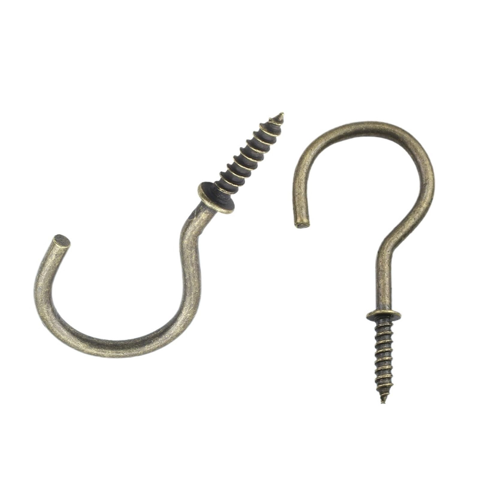 Metalowe haki sufitowe, Haczyki na kubki Śruba 10-30 szt. Hak wkręcany do sufitu 1/2"-2" Gwintowanie wieszania w kuchni(1/2",30pcs)