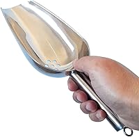 Vista 8 de JBscoop Cuchara de hielo con agujeros. Cuchara de hielo de acero inoxidable con orificios de drenaje para reducir la dilución no deseada. Resistente