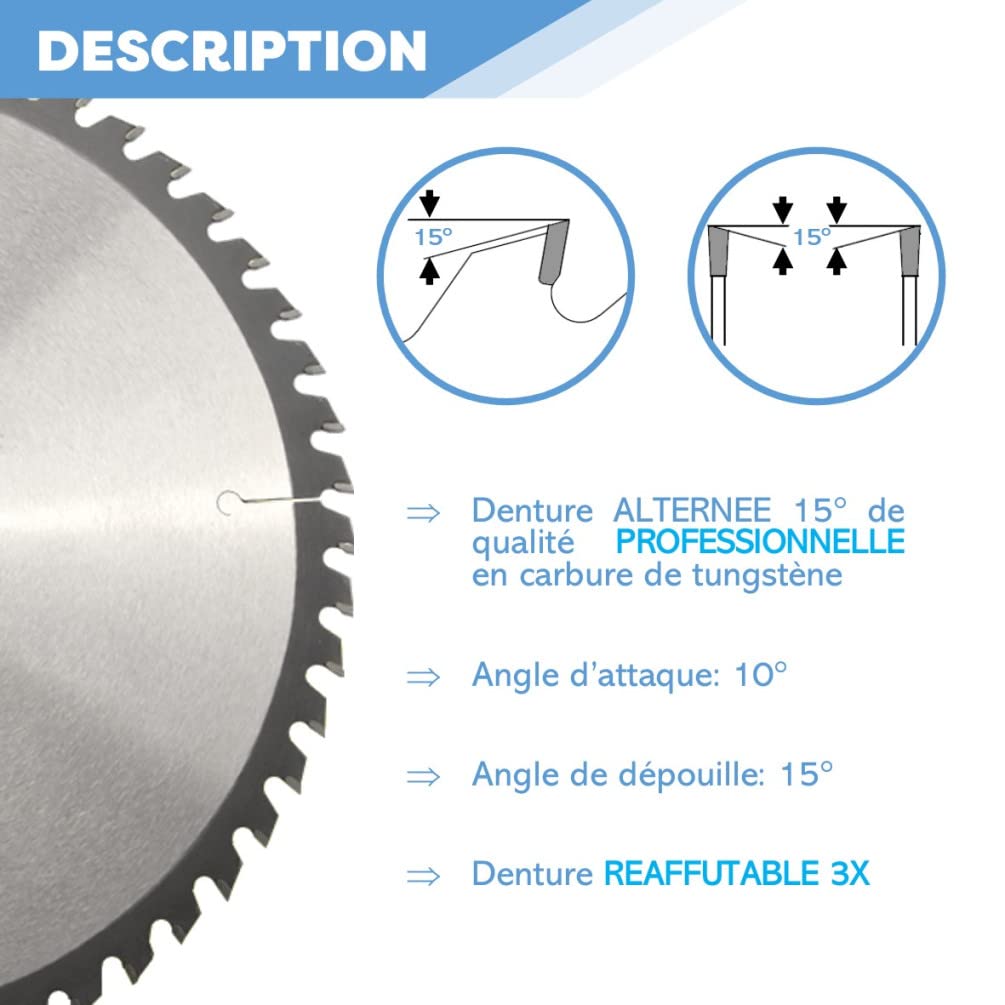 Lama per sega circolare 350 x 30 x 3,5/2,5 mm - 54 denti TCT alternati per legno - Diamwood