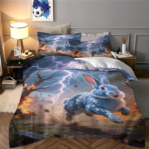 Parure de lit hypoallergénique et douce avec housse de couette dragon