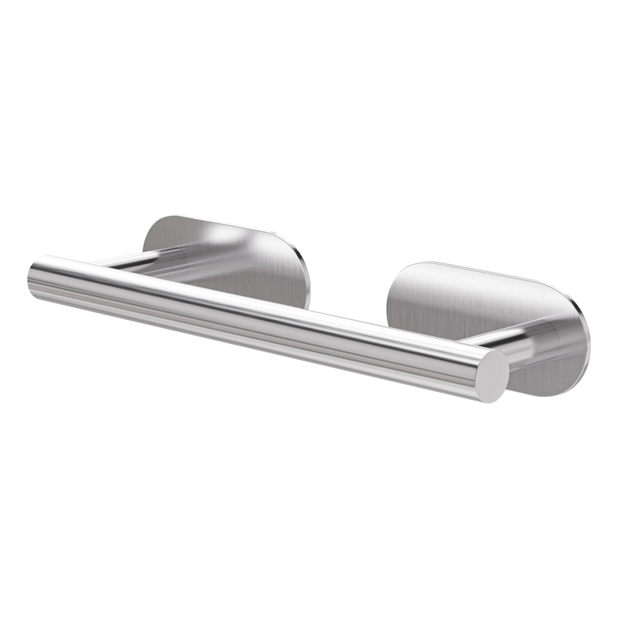 Amig Matte - Self-Adhesive Bathroom Towel Rail Mod. Ea-1 | Wall-Mounted Towel Holder Screwless Adhesive | 230 X Ø19 X 70 X 45 Mm | Stainless Steel | Matt Silver