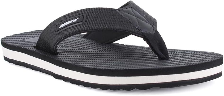 Sparx Men's Flip Flop (Black, White, SFG-549, 8 UK)