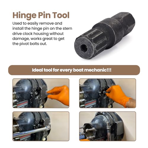 Image of Creative.C 2 Pcs Hinge Pin Tool Compatible with Mercruiser Alpha 1 Gen 1 2 Bravo I II III Outdrive Sterndrive 91-78310 & 18-9861