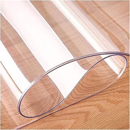 Cyberlight Clear Table Protector Rectangle 60 In X 90 In Vinyl Transparent Waterproof Plastic Tablecloth Kitchen Dining Room Furniture Wood Table Protector #TOP3