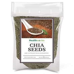 Healthworks Chia Seeds Raw (32 Ounces / 2 Pounds) | Premium &amp; All-Natural | Contains Omega 3, Fiber &amp; Protein | Great with Shakes, Smoothies &amp; Oatmeal