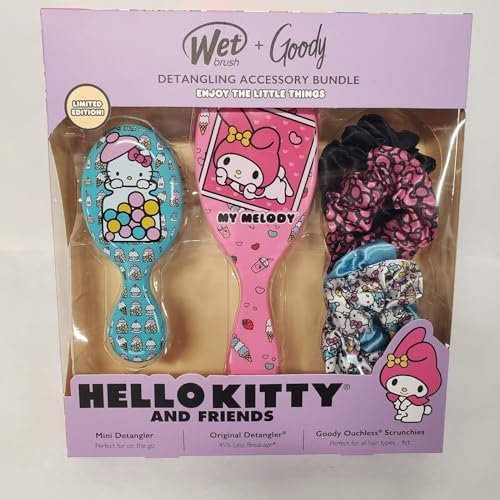Wet Brush + Goody Detangling Accessory Bundle Hello Kitty