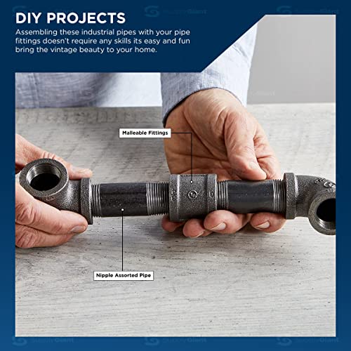 Everflow Supplies Npbl3400 Close Black Steel Nipple Pipe Fitting With 3/4" Nominal Size Diameter #TOP4