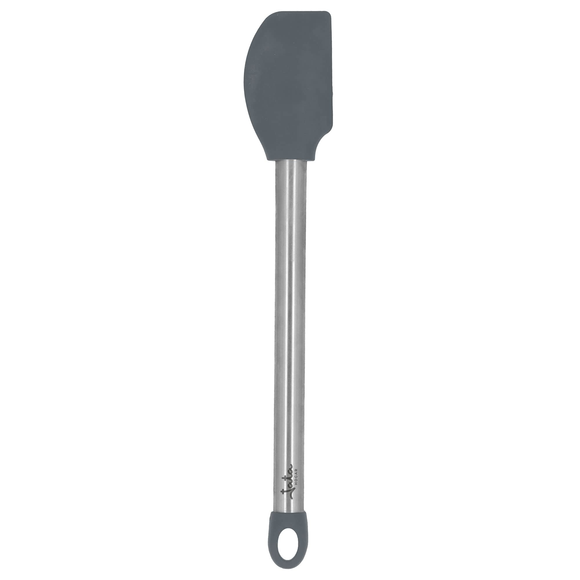 JATA HOGAR HACC5460 Utensili da Cucina in Silicone e Acciaio Inox con Supporto per Conservare 6 Utensili: Frusta, Lingua, Cucchiaio, Pala, Casseruola e Schiuma, Antiaderenti, Senza BPA.