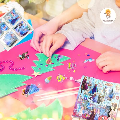 Image of Snow Princess Kawaii Self Adhesive Stickers -96 Sheets Cute Washi for Project, Snowy Wonderland Girls 400+ Stickers Set, Scrapbooking, DIY Arts Crafts (Assorted Design) 18 * 18cm, PVC