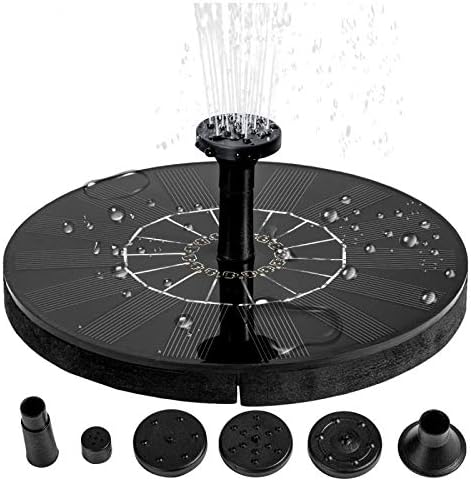 CASONT Newest Upgrade Solar Fountain Pump, Free Standing Floating Solar Bird Bath Fountains Pump , for Bird Bath, Garden, Pond, Pool