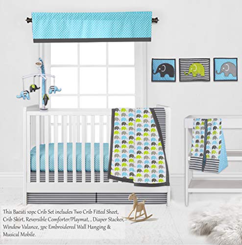Buy Bacati Elephants Crib Set Without 