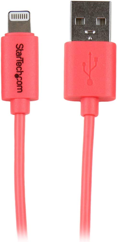 StarTech.com USBLT1MPK - Cable con Conector Lightning a USB para Apple iPhone/iPod/iPad (1 Metro) Rosa