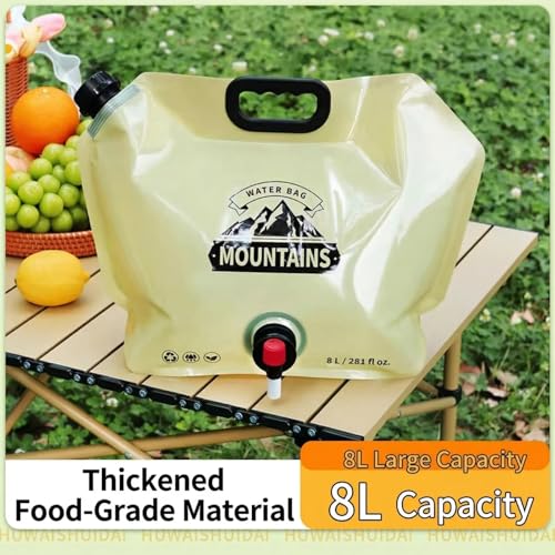 Camping Water Container, 2 Gallon PE Flexible Material Integrated Leak-Proof BPA-Free Water Bag with Faucet,Lightweight Easy to Clean Multi-Scenario Adaptation Water Jugs for Outdoor Camping Hiking - image 7